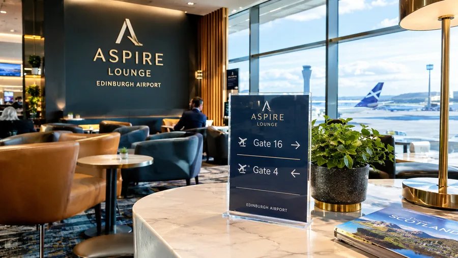 Aspire Lounge Edinburgh Airport: Guide til Gate 16 og Gate 4