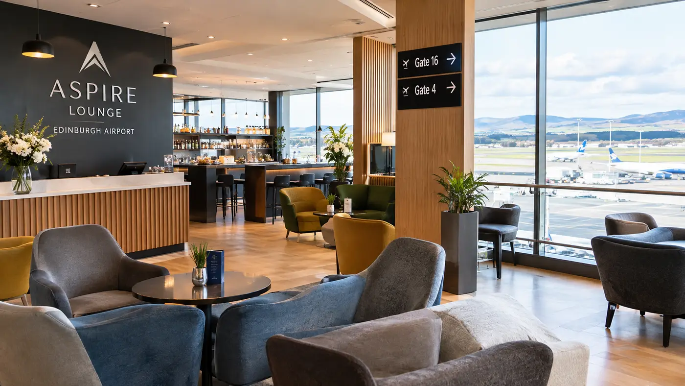 Aspire Lounge Edinburgh Airport: Gids voor Gate 16 en Gate 4